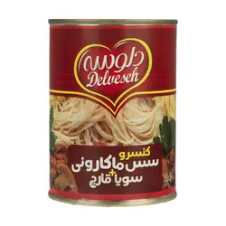 کنسرو سس ماکارونی با سویا و قارچ دلوسه - مقدار 400 گرم