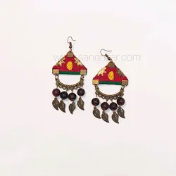 گوشواره رشتی دوزی