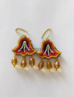 گوشواره رشتی دوزی