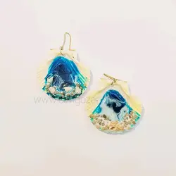 گوشواره صدف رزینی