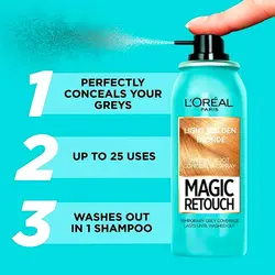 اسپری رنگ کانسیلر ریشه مو لورال بلوند روشن ۷۵ میل - فروشگاه سارالند