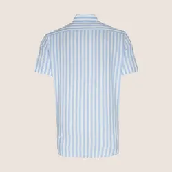 پيراهن مردانه آستين كوتاه راه راه پهن سوپردرای