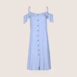 پیراهن دکمه دار 2بنده زنانه سوپردرای