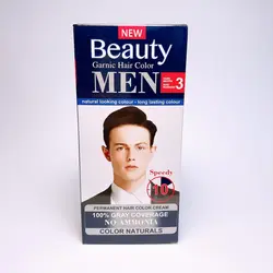 کیت رنگ مو مردانه بیوتی شماره ۳ حجم ۵۰ میلی لیتر رنگ قهوه ای تیره