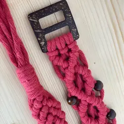 کمربند مکرومه قرمز