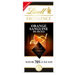 شکلات تلخ 70% لینت مدل اکسلنس طعم پرتقال خونی – Lindt
