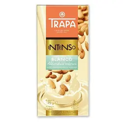 شکلات تخته ای سفید با بادام کامل تراپا – Trapa