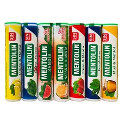آبنبات تیوپی بدون شکر منتولین –  Mentolin