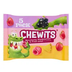 آبنبات جویدنی با طعم های توت فرنگی، توت سیاه و سالاد میوه – Chewits