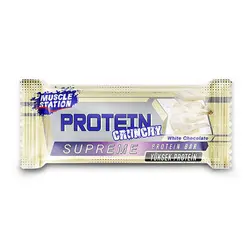 پروتئین بار کرانچی سوپریم شکلات سفید ماسلز استیشن – Muscle Station
