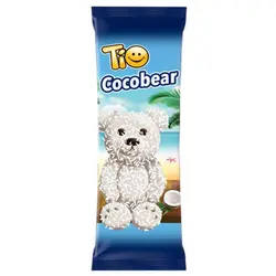 کیک خرسی نارگیلی با روکش شکلات سفید تایو – Tio