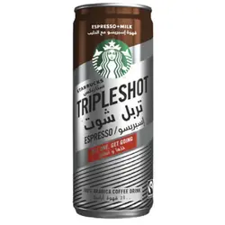 قوطی نوشیدنی قهوه اسپرسو و شیر استارباکس تریپل شات – starbucks