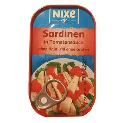 کنسرو ماهی ساردین در سس گوجه Nixe