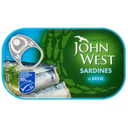 کنسرو ماهی ساردین در آب نمک جان وست – john west