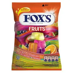آبنبات کریستالی فوکس کیسه ای طعم میوه ای – FOX’S