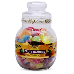 آبنبات رنگی شیشه ای بزرگ سندی – fruit candy