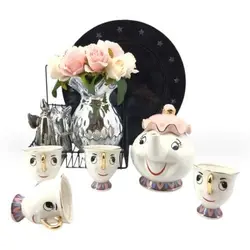 ست قوری و فنجان دیزنی کارتون دیو و دلبر