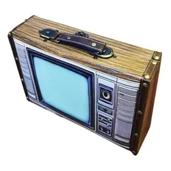 چمدان دکوراتیو طرح تلویزیون قدیمی