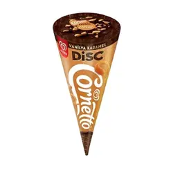 بستنی قیفی کورنتو دیسک وانیل – کارامل – Cornetto