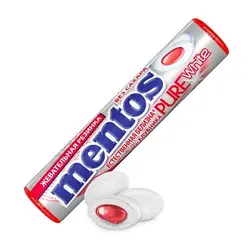 آبنبات جویدنی توت فرنگی مدل Pure White منتوس – mentos