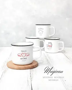 ماگ مینیمال لبه مشکی