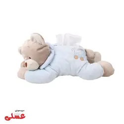 جای دستمال کاغذی خرسی آبی - سیسمونی عسلی