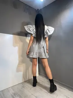 پیرهن عروسکی راه راه