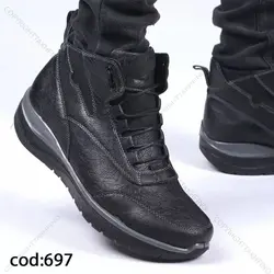 نیم بوت مشکی چرم ۶۹۷