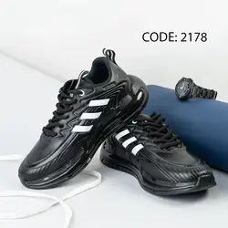 کتونی آدیداس مشکی زیره ژله ای مشکی - کد ۲۱۷۸