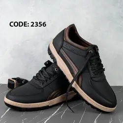 کتونی بنددار مشکی قهوه ای زیره کرم مشکی Energy - کد 2356