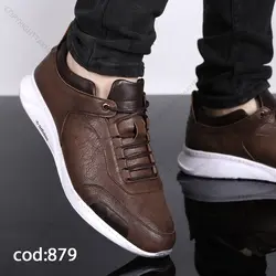 کتونی قهوه ای چرم سوگو - کد 879 (Tc16)