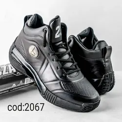 کتونی ساقدار تمام مشکی جردن - کد 2067