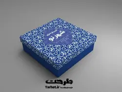 طرح جعبه شیرینی لایه باز