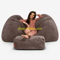 مبل شنی پارچه بافت با زیر پایی