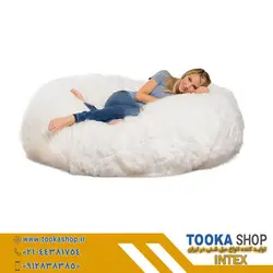 صندلی راحتی شنی خزسفید