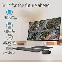آل این وان اچ پی Hp All-in-one 2022 / core i3 12100T / 16 DDR4 / 512 SSD NVMe / intel UHD Graphics / 24 inch / FullHD / Open Box