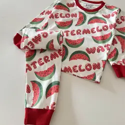 ست راحتی مادر و کودک طرح هندوانه یلدا - توتوکید