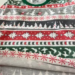 ست راحتی مادر و کودک طرح راه راه کریسمس - توتوکید