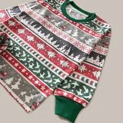 ست راحتی مادر و کودک طرح راه راه کریسمس - توتوکید