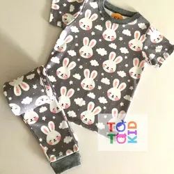 ست راحتی آستین کوتاه شلوار طرح خرگوش و ابر - توتوکید