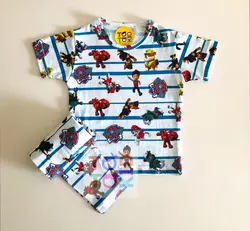 ست آستین کوتاه شلوار طرح سگهای نگهبان