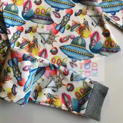 ‎ست راحتی آستین بلند شلوار طرح سفینه رنگی - توتوکید