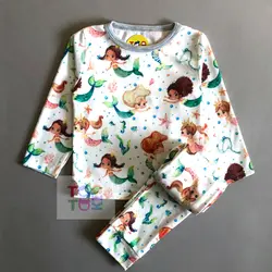 ست راحتی آستین بلند شلوار طرح پری دریایی و ستاره - توتوکید