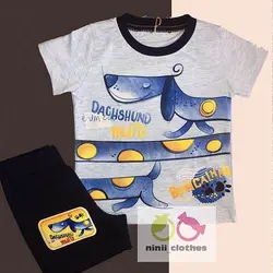 ست راحتی تیشرت شلوارک طرح هاپو‌دراز - توتوکید