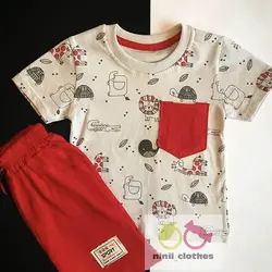 ست راحتی تیشرت شلوارک طرح باغ وحش - توتوکید