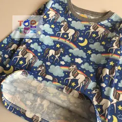 ست راحتی آستین بلند شلوارطرح ابر و یونیکورن - توتوکید