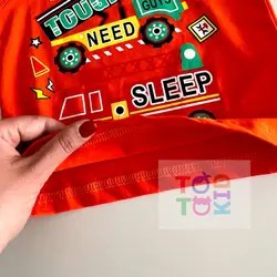 ست راحتی رکابی شلوارک طرح فایر تراک - توتوکید