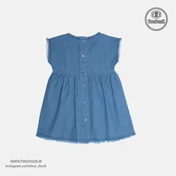 سارافون جین دخترانه - کد 6317 | فروشگاه لباس کودک تودوک
