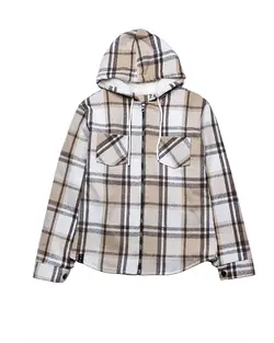 سوئی شرت پسرانه مدل چهارخونه کلاهدار | فروشگاه لباس کودک تودوک