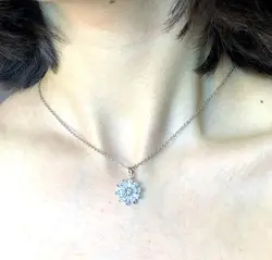 گردنبند گل جواهری code0244